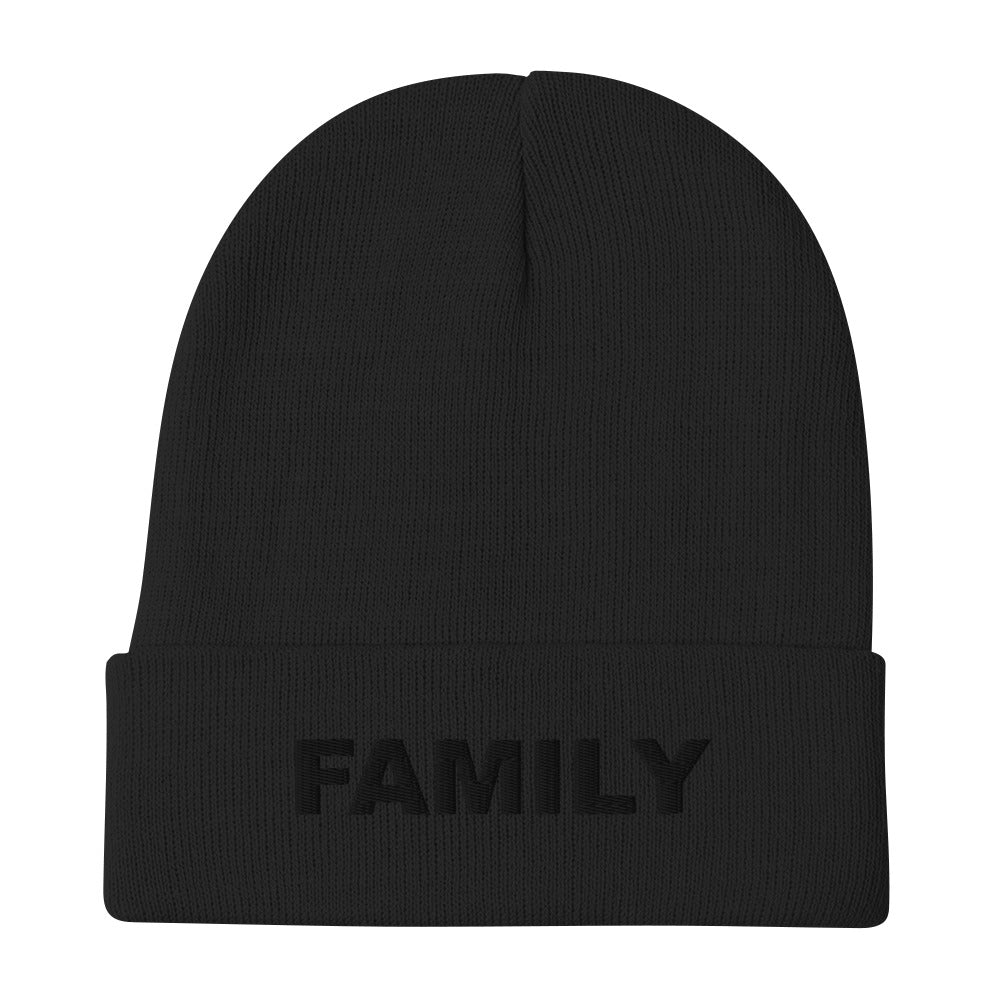 Family Black - Embroidered Beanie