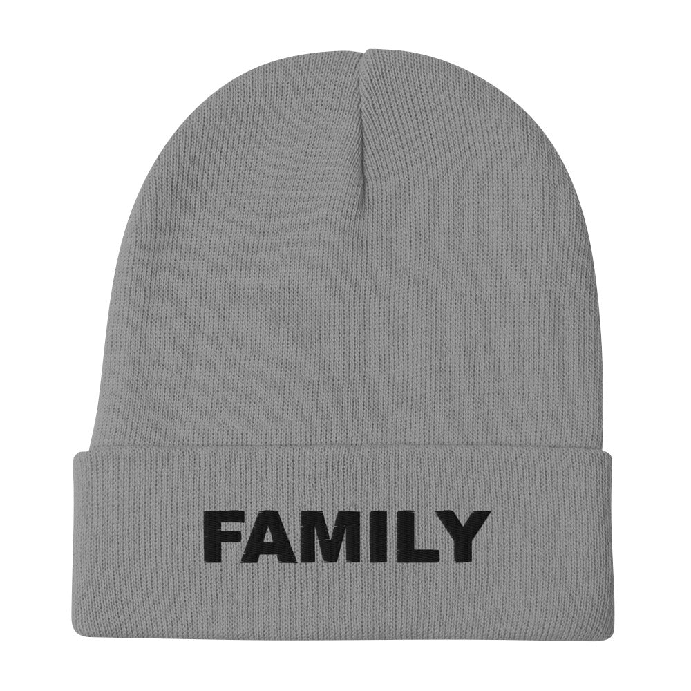 Family Black - Embroidered Beanie