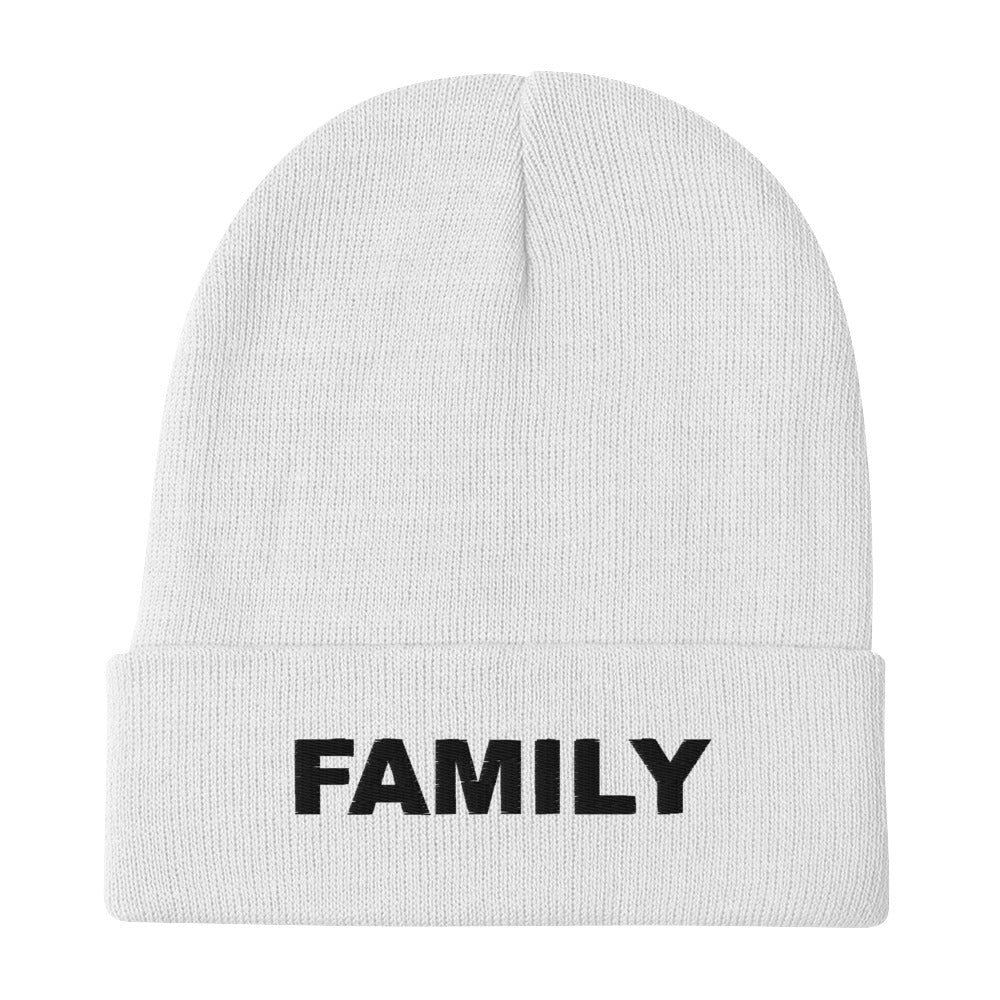 Family Black - Embroidered Beanie